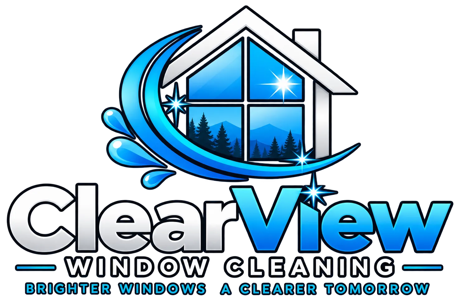 ClearView Window Cleaning logo serving Washington and Chittenden Counties Vermont
