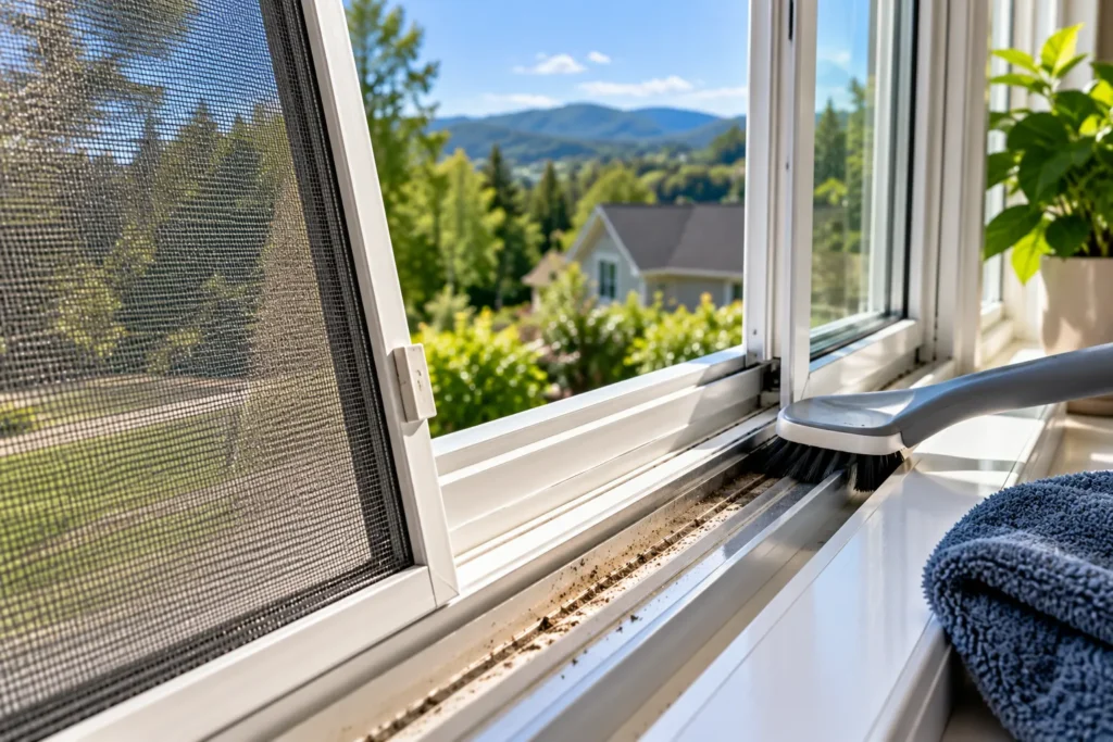 Window screen and track cleaning service in Vermont